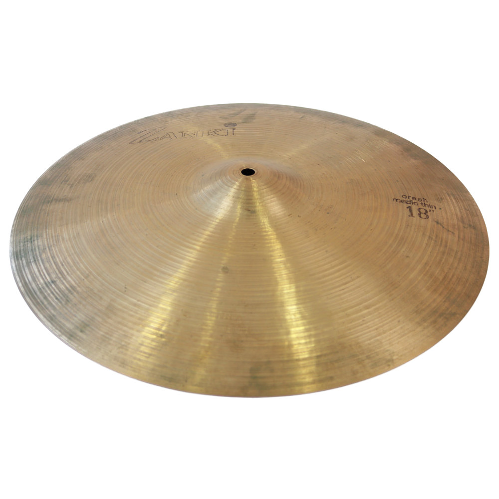【中古】 クラッシュシンバル ザンキ ZANKI crash medio thin 18インチ 本体画像 斜め 