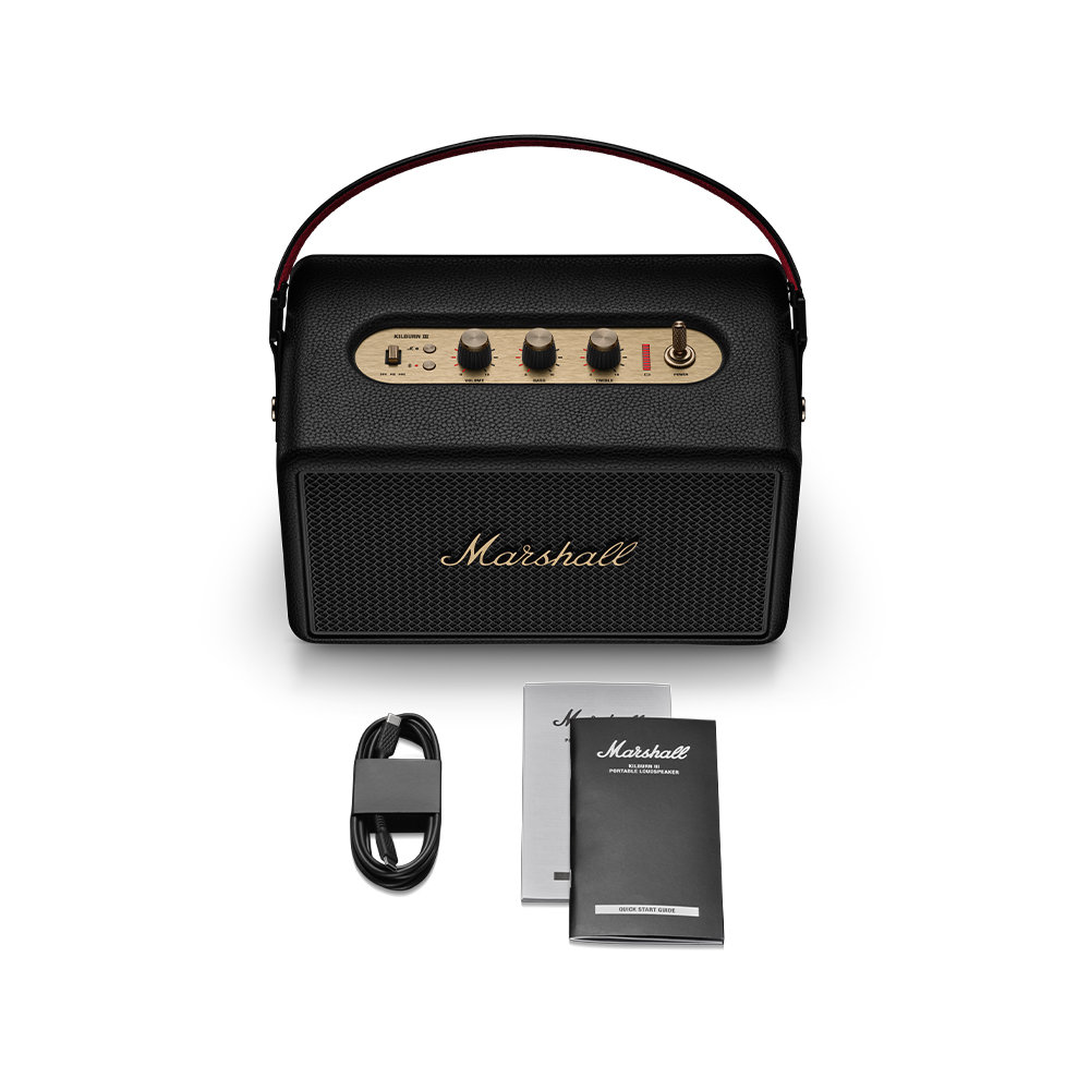 MARSHALL マーシャル Kilburn III BLACK AND BRASS ワイヤレススピーカー ブラック&ブラス Bluetoothスピーカー 付属品画像