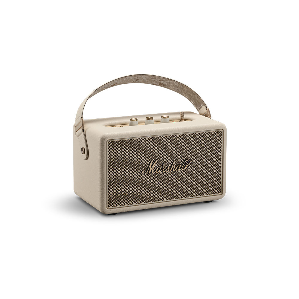 MARSHALL マーシャル Kilburn III CREAM ワイヤレススピーカー クリーム Bluetoothスピーカー 左斜めアングル画像