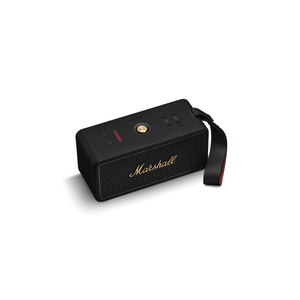 MARSHALL マーシャル Middleton II Black and Brass ワイヤレススピーカー ブラック&ブラス Bluetoothスピーカー トップ斜めアングル画像