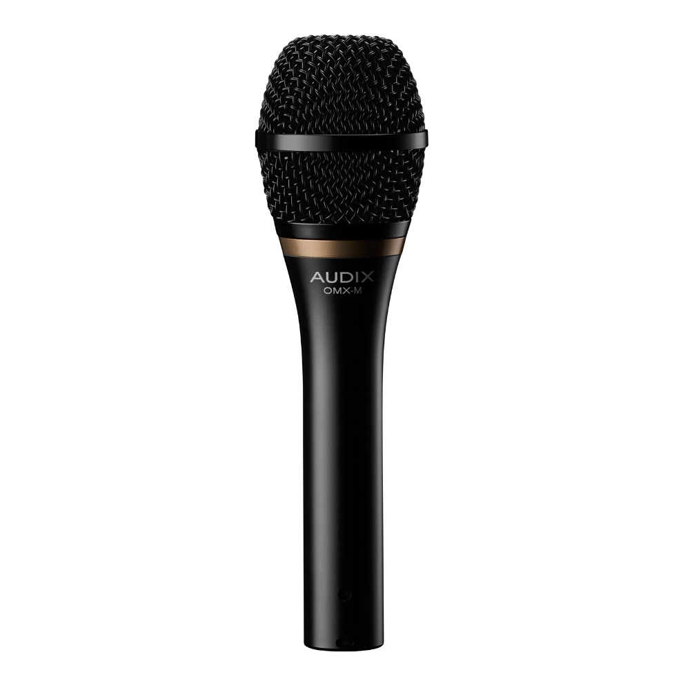 マイク AUDIX OMX-M ボーカル用ダイナミックマイク Mid-Tight マイクスタンドに設置したボーカル向き リア画像