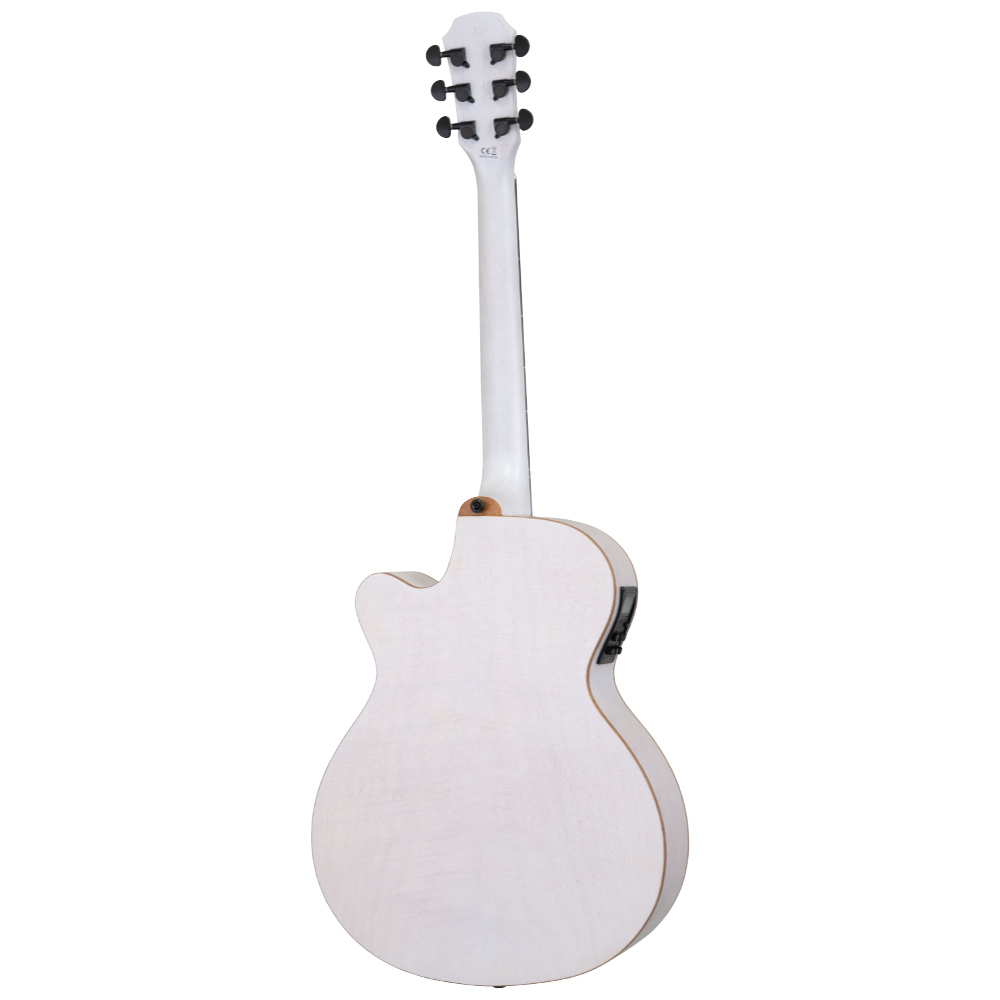 ARIA アリア FET-F2 STWH Elecord Stained White w/Bag エレクトリックアコースティックギター バック画像