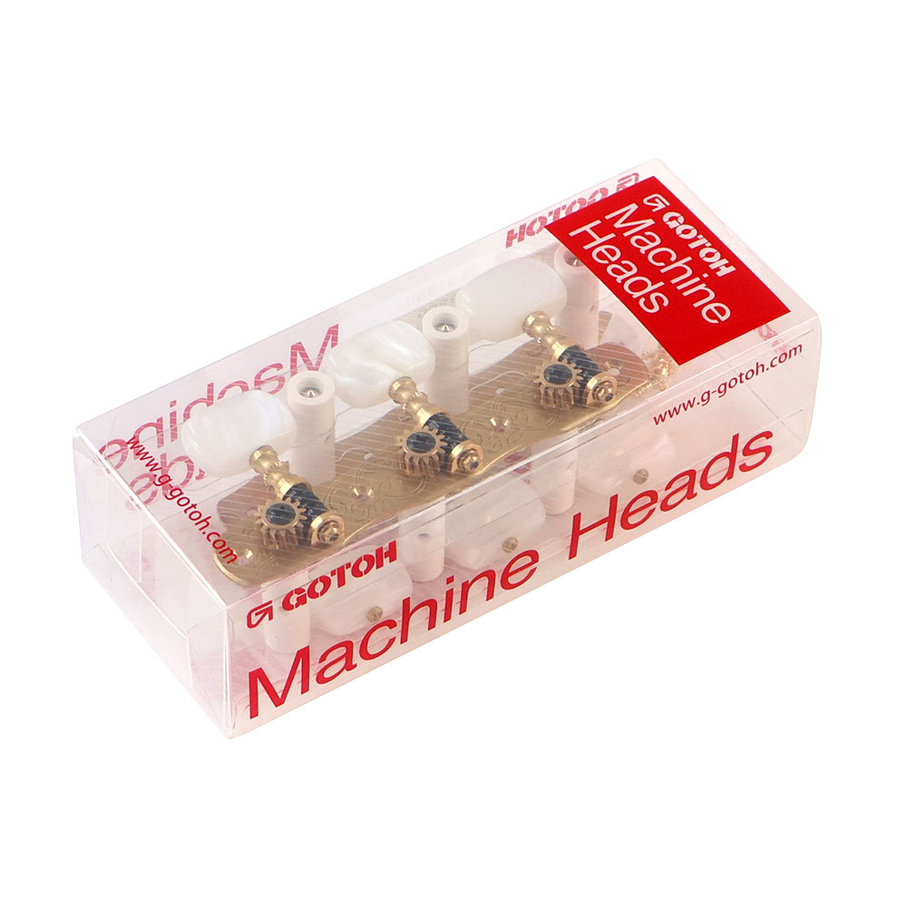 ゴトー GOTOH 35G1800-1W-Solid Brass クラシックギター用ペグ 全体