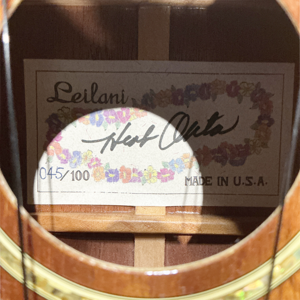 【中古】 ウクレレ Leilani Concert Herb Ohta Signature レイラニ コンサートウクレレ Ohta-sanモデル ハーブ・オータ #45 of 100 詳細画像