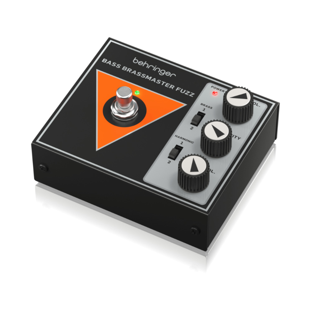 ファズ エフェクター BEHRINGER BASS BRASSMASTER FUZZ ベリンガー ベース用ファズ オクターブファズ 右斜めアングル画像