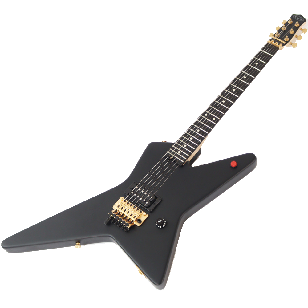 【訳あり】 EVH Limited Edition Star Ebony Fingerboard Stealth Black with Gold Hardware エレキギター アウトレット