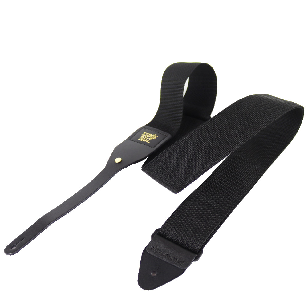 【訳あり】 アコギストラップ ERNIE BALL アーニーボール POLYPRO ACOUSTIC BLACK 5365 アウトレット アコースティックギターストラップ