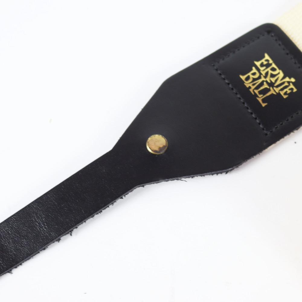 【訳あり】 アコギストラップ ERNIE BALL アーニーボール POLYPRO ACOUSTIC CREAM 5368 アウトレット アコースティックギターストラップ ボタン錆画像