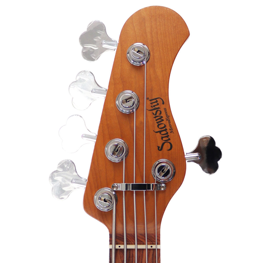 Sadowsky サドウスキー MetroExpress MX21 HP5 Morado Fingerboard Tobacco Sunburst Transparent 5弦エレキベース ヘッド画像