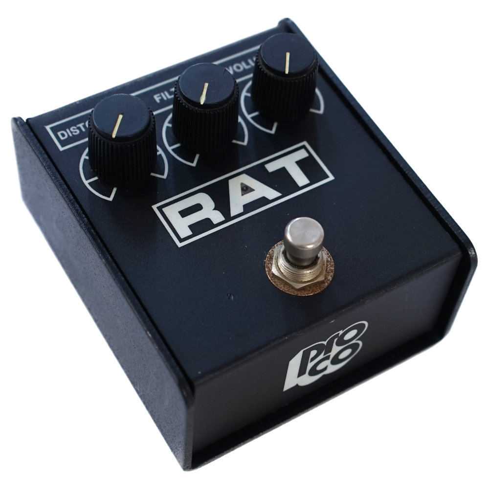 【中古】 ディストーション PROCO RAT2 エフェクター プロコ ラット RAT 1995年製 本体画像 斜め 