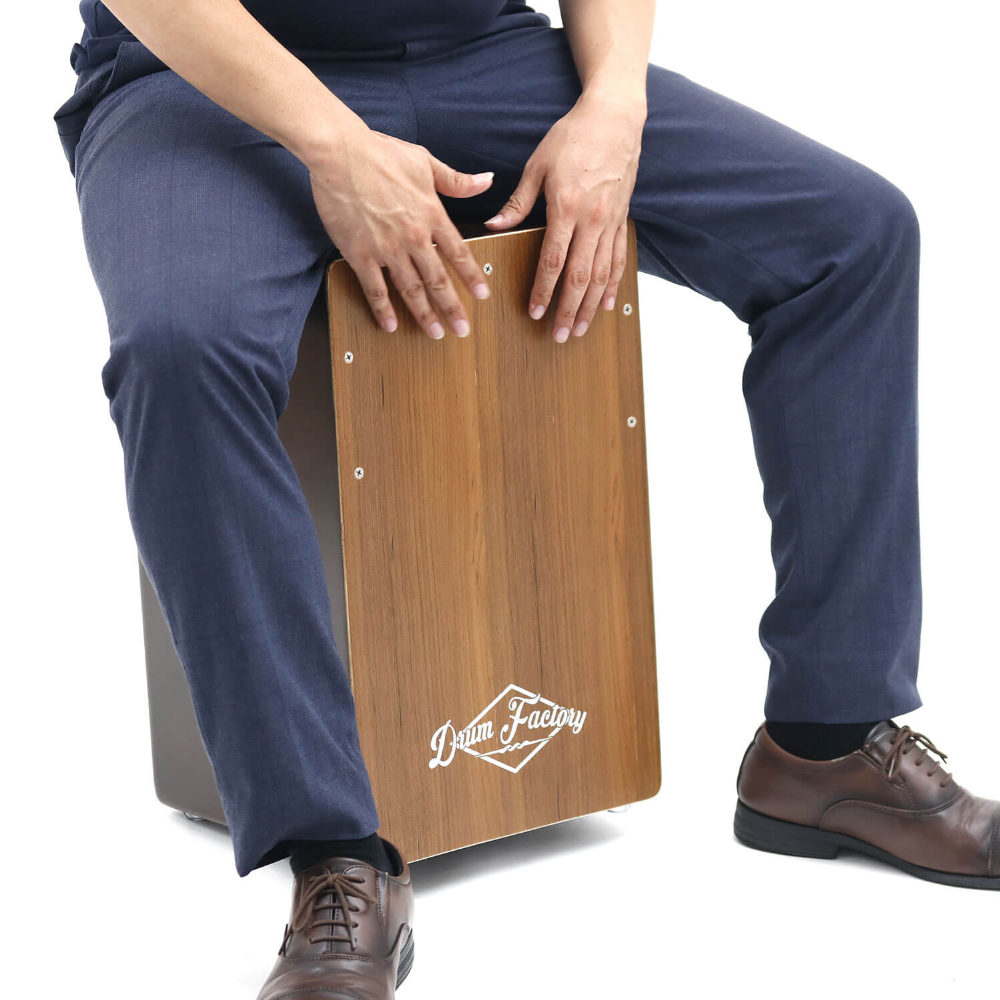 Drum Factory ドラムファクトリー CAJON TBR TEAK FACEPLATE カホン イメージ画像 1