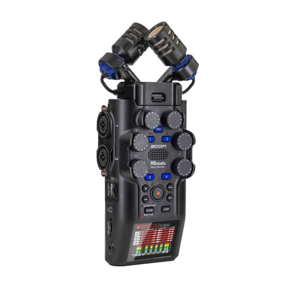 ZOOM ズーム H6studio ハンディレコーダー フラッグシップモデル 左斜めアングル画像