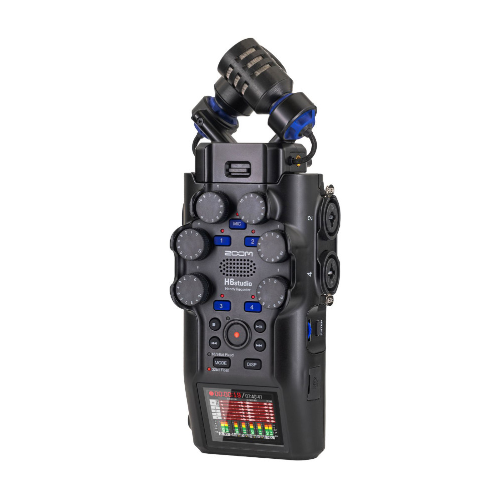ZOOM ズーム H6studio ハンディレコーダー フラッグシップモデル 右斜めアングル画像