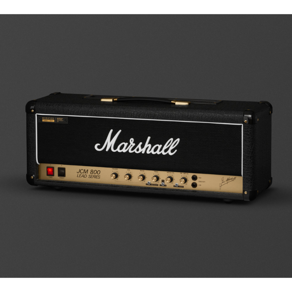 MARSHALL マーシャル 2203MS JCM800 2203 Modified ギターアンプ ヘッド 真空管アンプ 斜めアングル画像