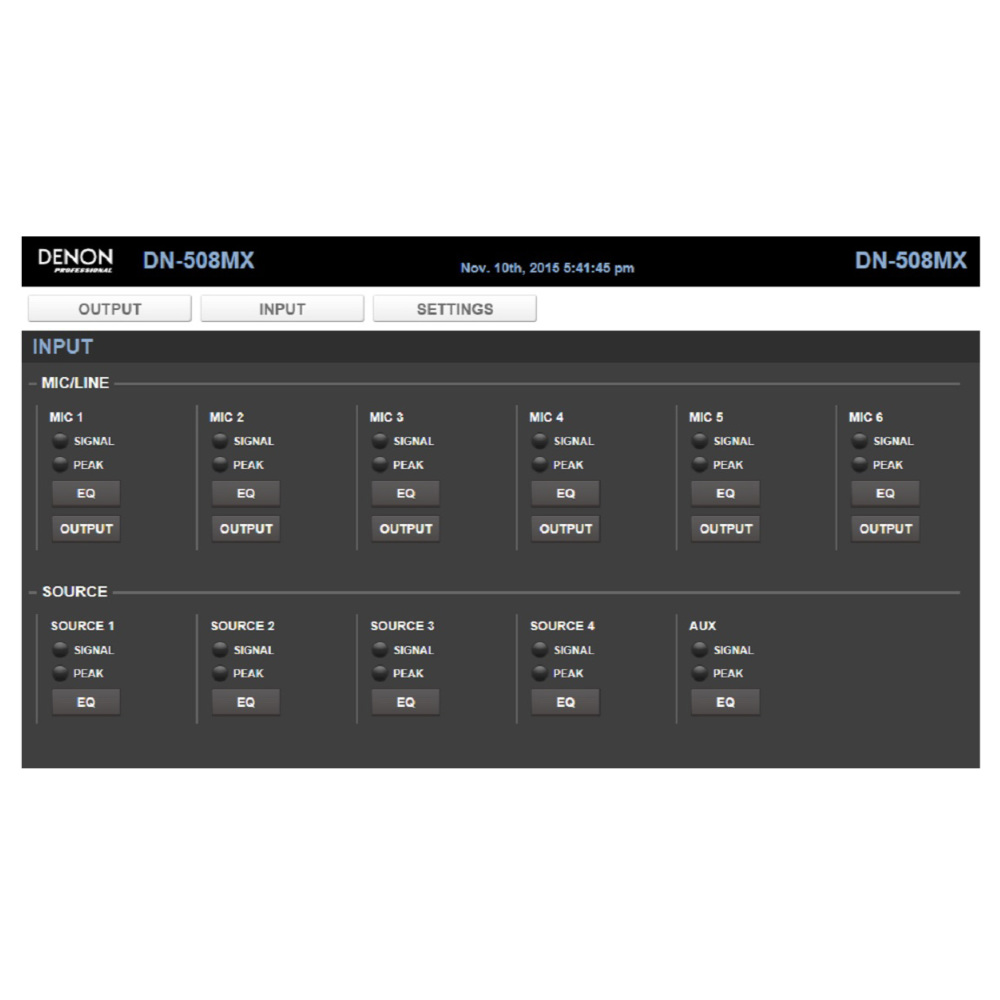 DENON Professional デノン プロフェッショナル DN-508MXA プロフェッショナル 8ゾーンミキサー 4ゾーンアンプ サブ画像2