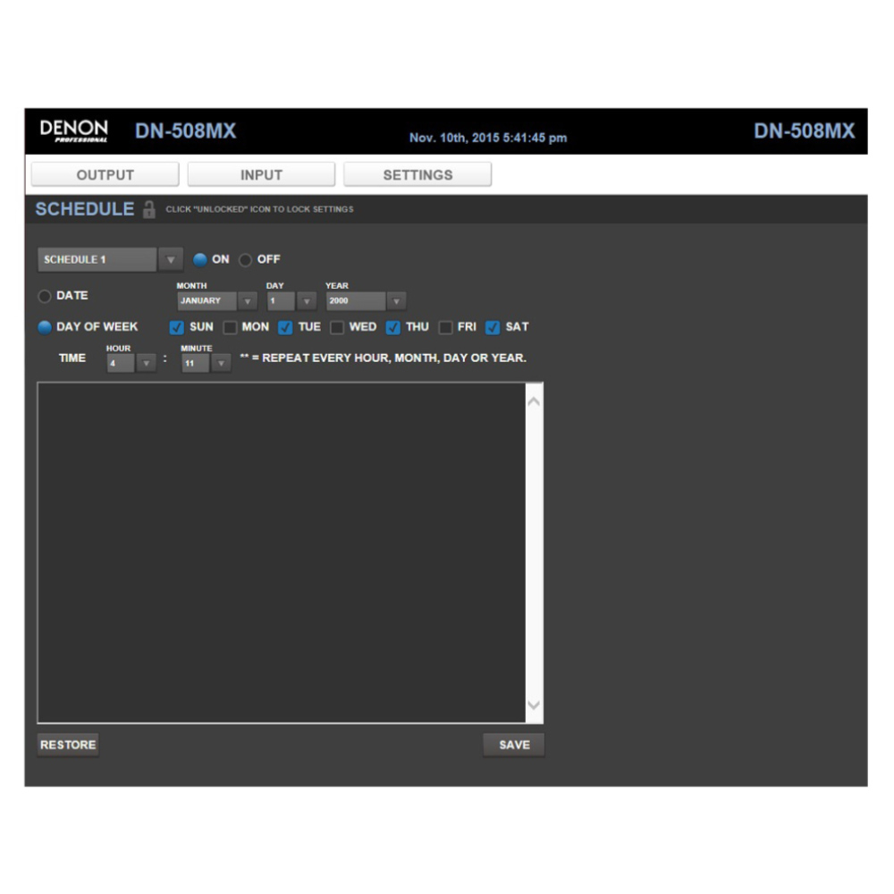 DENON Professional デノン プロフェッショナル DN-508MXA プロフェッショナル 8ゾーンミキサー 4ゾーンアンプ サブ画像3