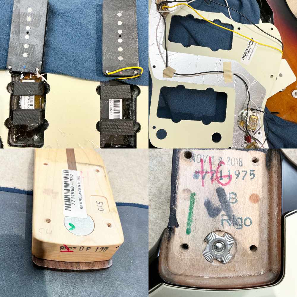 【中古】 エレキギター 左利き用 Fender AMERICAN PROFESSIONAL JAZZMASTER Left-Handed 3-Color Sunburst 2018年製 フェンダー アメリカンプロフェッショナル ジャズマスター レフトハンド 内部