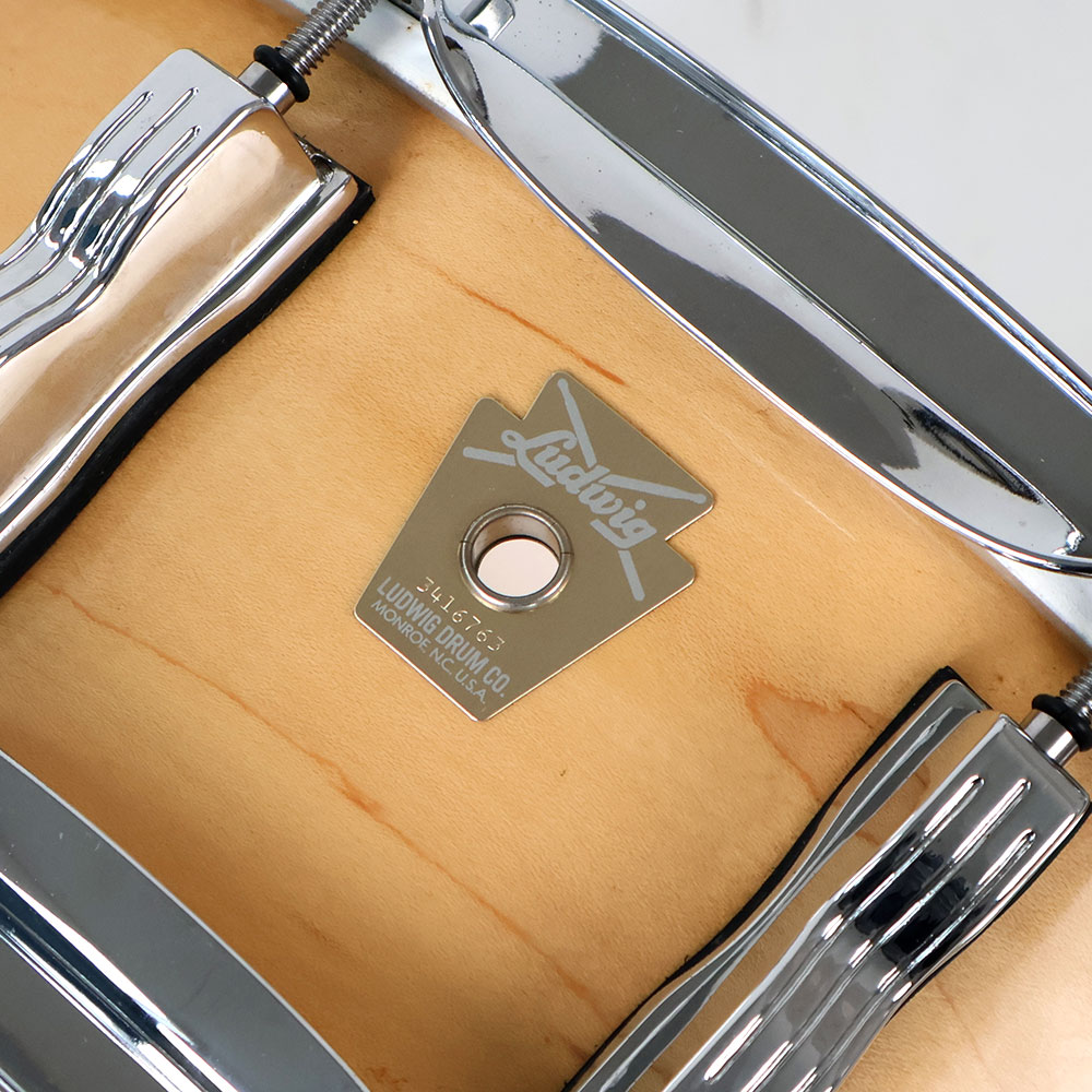 【中古】 スネアドラム ラディック Ludwig LS401 Classic Maple 14x5 エンブレム