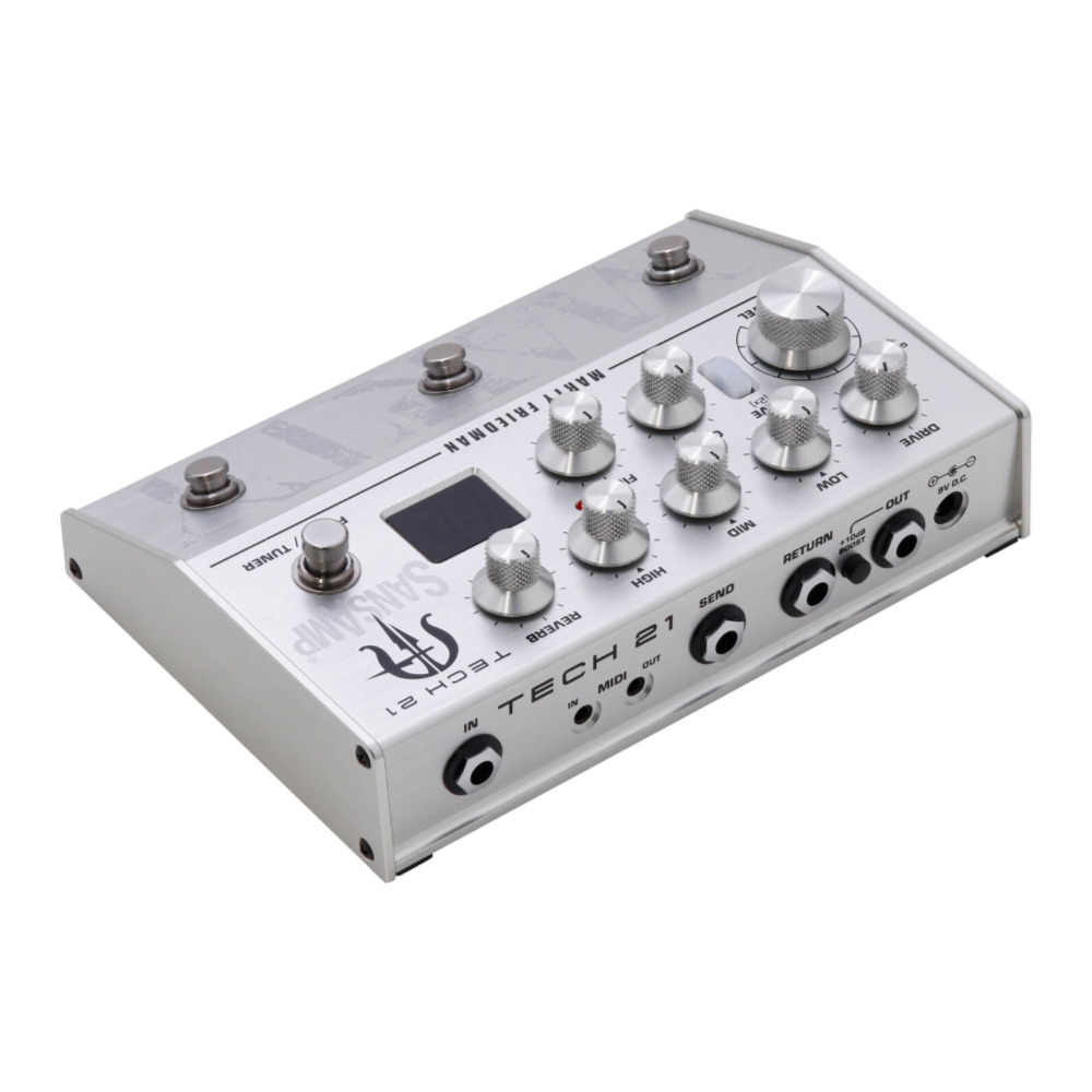 TECH21 テック21 Marty Friedman Signature SansAmp プリアンプ サンズアンプ ギターエフェクター リア斜めアングル画像