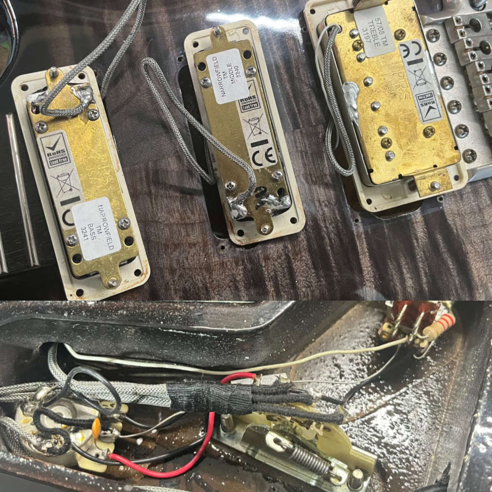 【中古】 エレキギター PRS Studio 22 10Top Charcoal Burst 2011年製 Paul Reed Smith スタジオ22 ポールリードスミス 57/08 NarrowFieldピックアップ搭載 ピックアップ、ポット