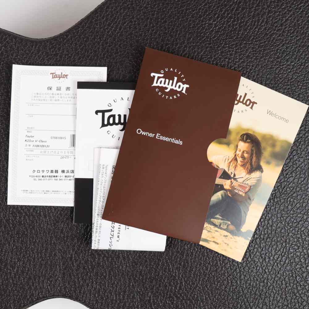 【中古】 アコースティックギター Taylor K22ce V-Class 2019年製  ハワイアンコア材採用 ES2ピックアップ搭載 付属品画像