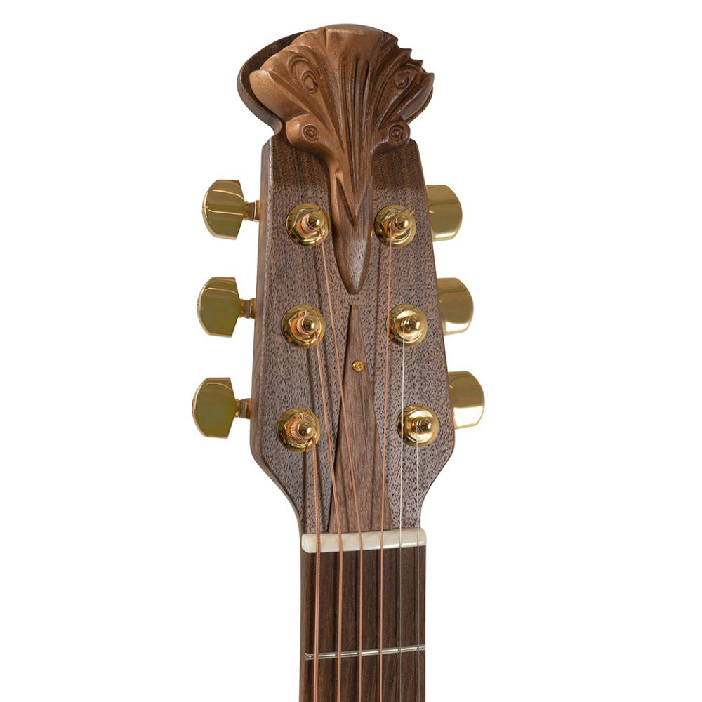 OVATION オベーション Adamas 2087GT-9 Deep Contour Cutaway Reverse Brown Burst エレクトリックアコースティックギター ヘッド画像