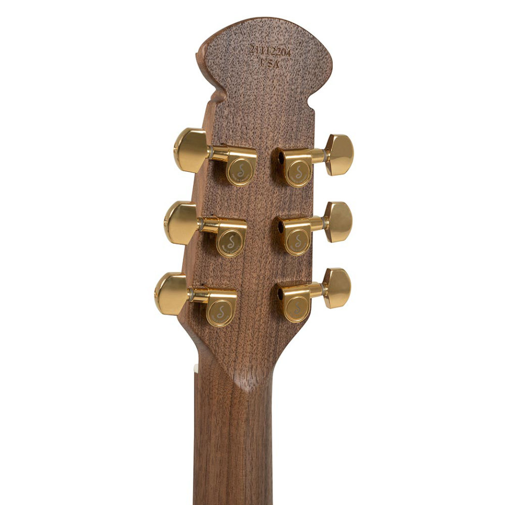 OVATION オベーション Adamas 2087GT-9 Deep Contour Cutaway Reverse Brown Burst エレクトリックアコースティックギター ヘッドバック画像