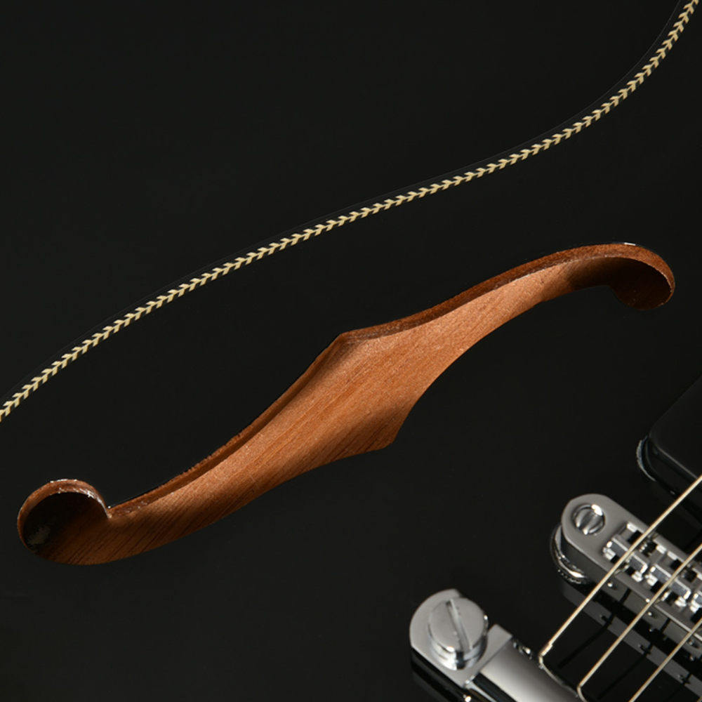 BACCHUS バッカス Global Series BARON-JAZZ Alnico BLK-Top エレキギター Fホール部