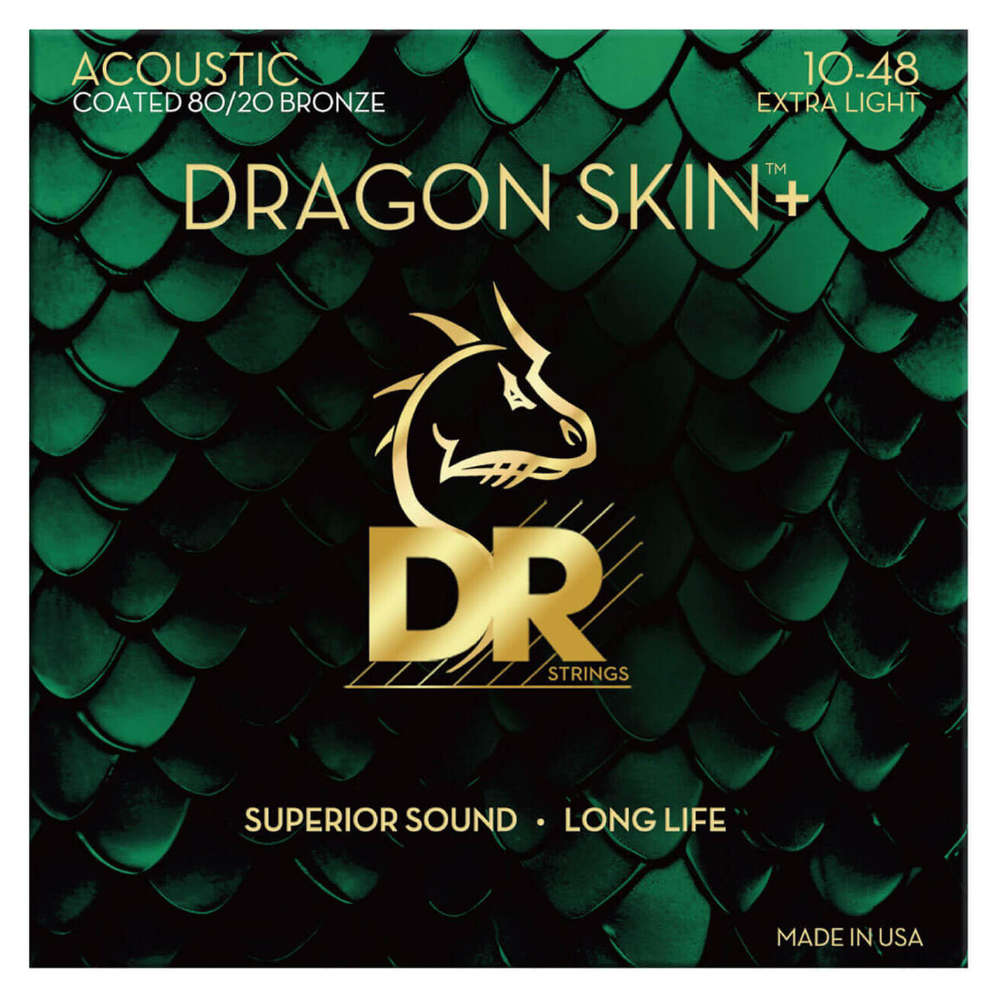 DR DRAGON SKIN＋ 80/20 Bronze DA8-10 EXTRA LIGHT 極薄コーディング アコースティックギター弦