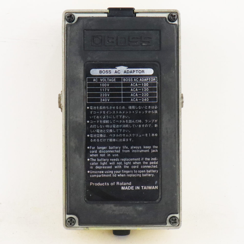 【中古】ターボオーバードライブ エフェクター BOSS OD-2 TURBO OverDrive ボス ギターエフェクター 本体画像 裏