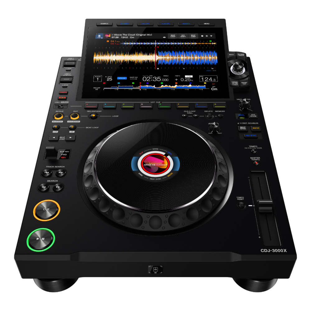 AlphaTheta CDJ-3000X DJ用マルチプレーヤー 斜めアングル画像