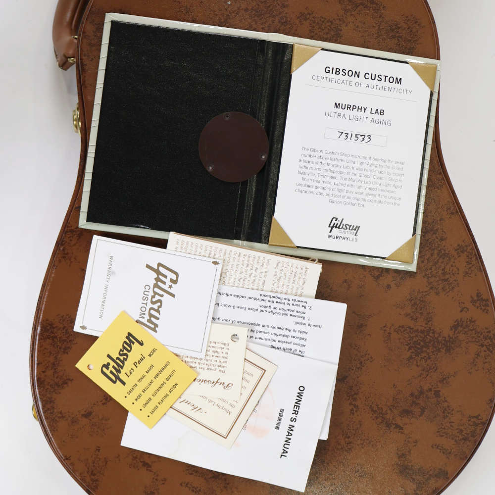 【中古】 エレキギター Gibson Custom Shop Historic Collection 1957 Les Paul Reissue Murphy Lab Ultra Light Aged 2023年製 3.96kg Gold Top 付属品画像