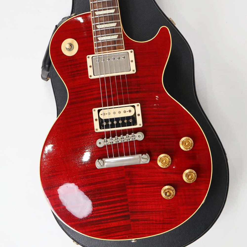 【中古】 エレキギター Gibson Custom Shop Les Paul Class5 Cranberry Mod. 2001年製 リアピックアップ交換 ギブソン レスポール クラス5 クランベリー（シースルーレッド） ボディバック画像 