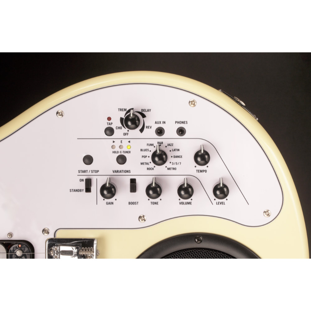 スピーカー内蔵ギター VOX APC-2 WH アパッチ エフェクター リズムパターン内蔵 ホワイト コントロール画像