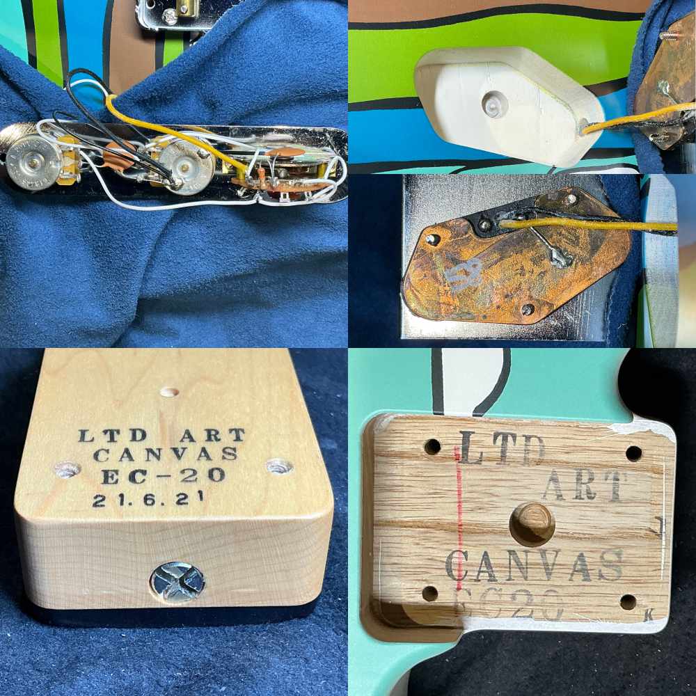 【中古】 エレキギター Fender LTD ART CANVAS ESQUIRE HEATHER BROWN EC-20 2021年製 15本限定 ヘザー・ブラウン フェンダー エスクワイアー テレキャスター Telecaster 内部