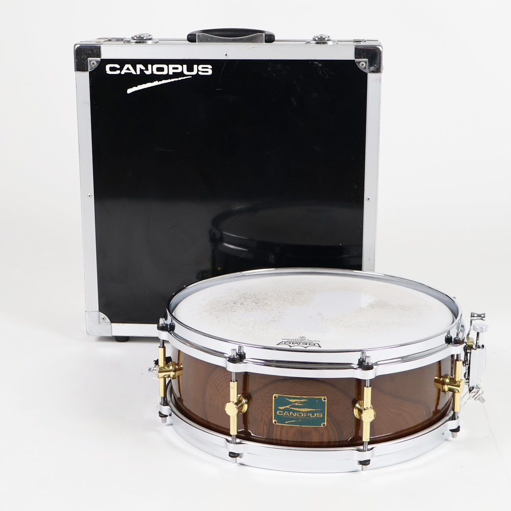 【中古】 スネアドラム カノウプス CANOPUS HS-1450 Zelkova Snare Drum 14x5 ゼルコバ 単板くりぬき胴スネア