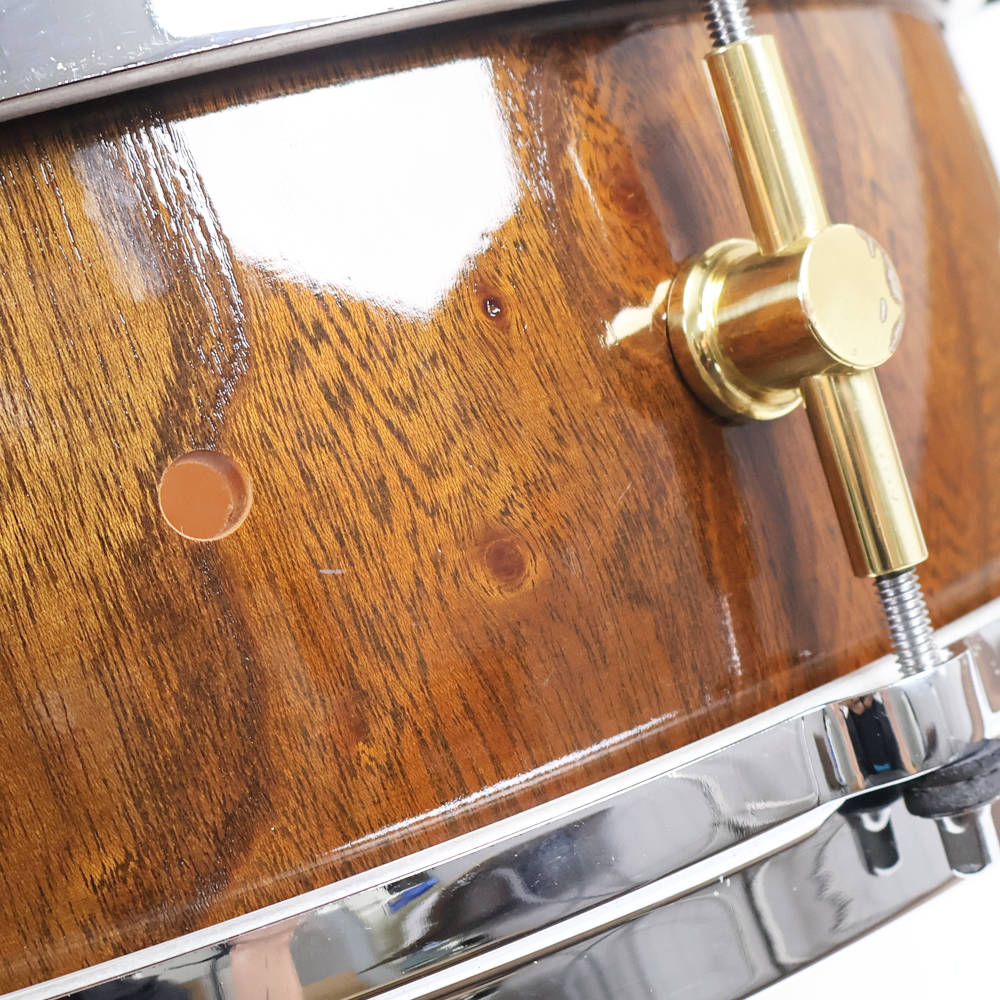 【中古】 スネアドラム カノウプス CANOPUS HS-1450 Zelkova Snare Drum 14x5 ゼルコバ 単板くりぬき胴スネア 傷