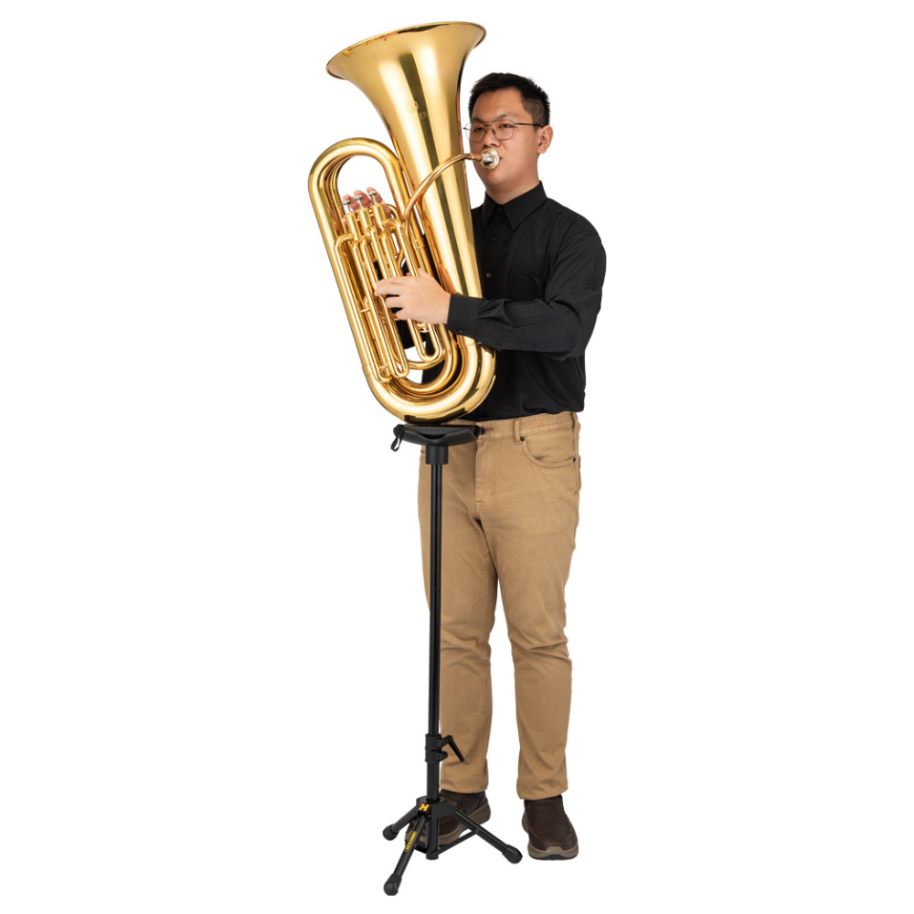 HERCULES ハーキュレス DS753BB2 2-Way Low Brass Stand ブラススタンド チューバ用サポートスタンド ユーフォニアム用サポートスタンド 使用例画像2