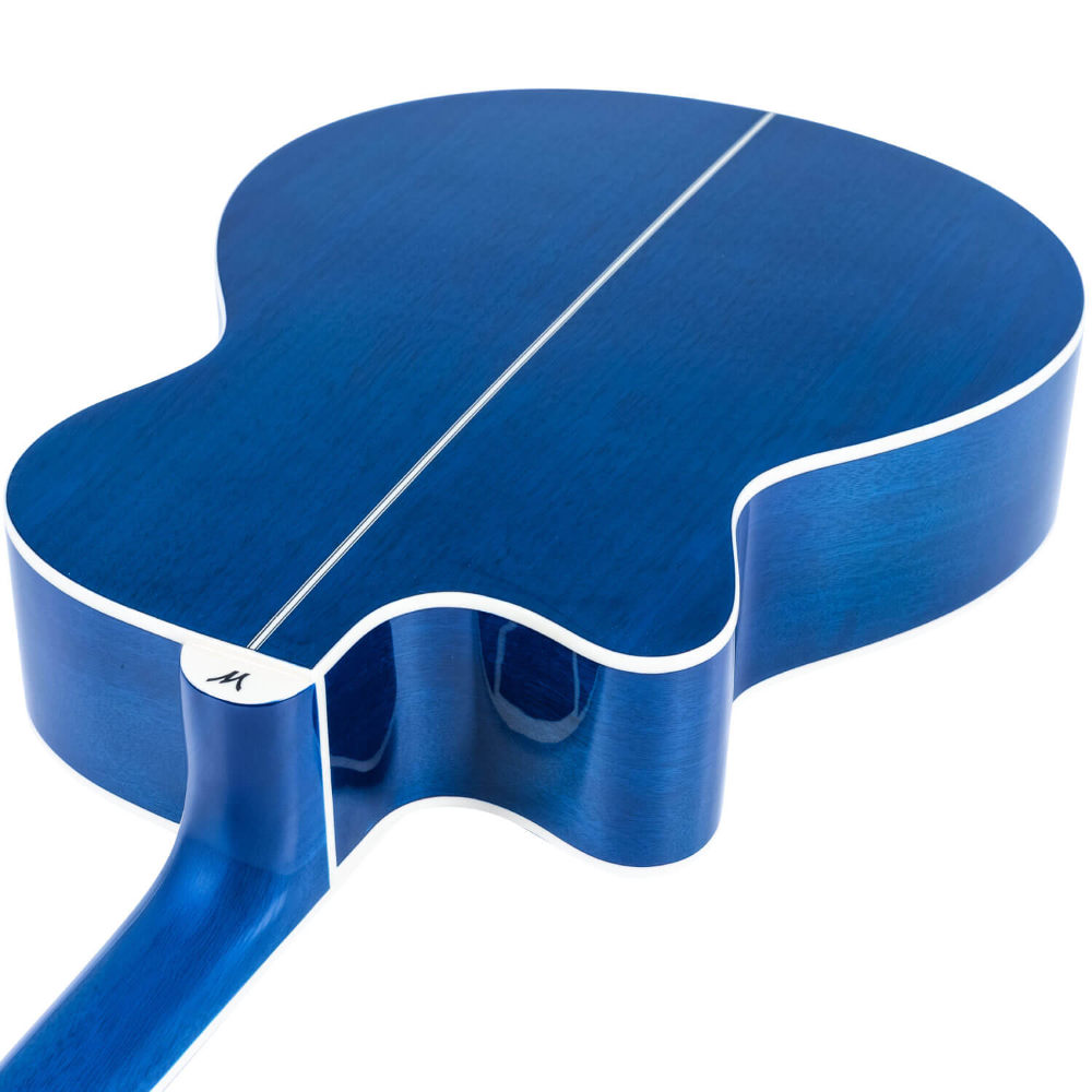 Washburn ワッシュバーン EA15 FLAME TRANSPARENT BLUE エレクトリックアコースティックギター バック画像