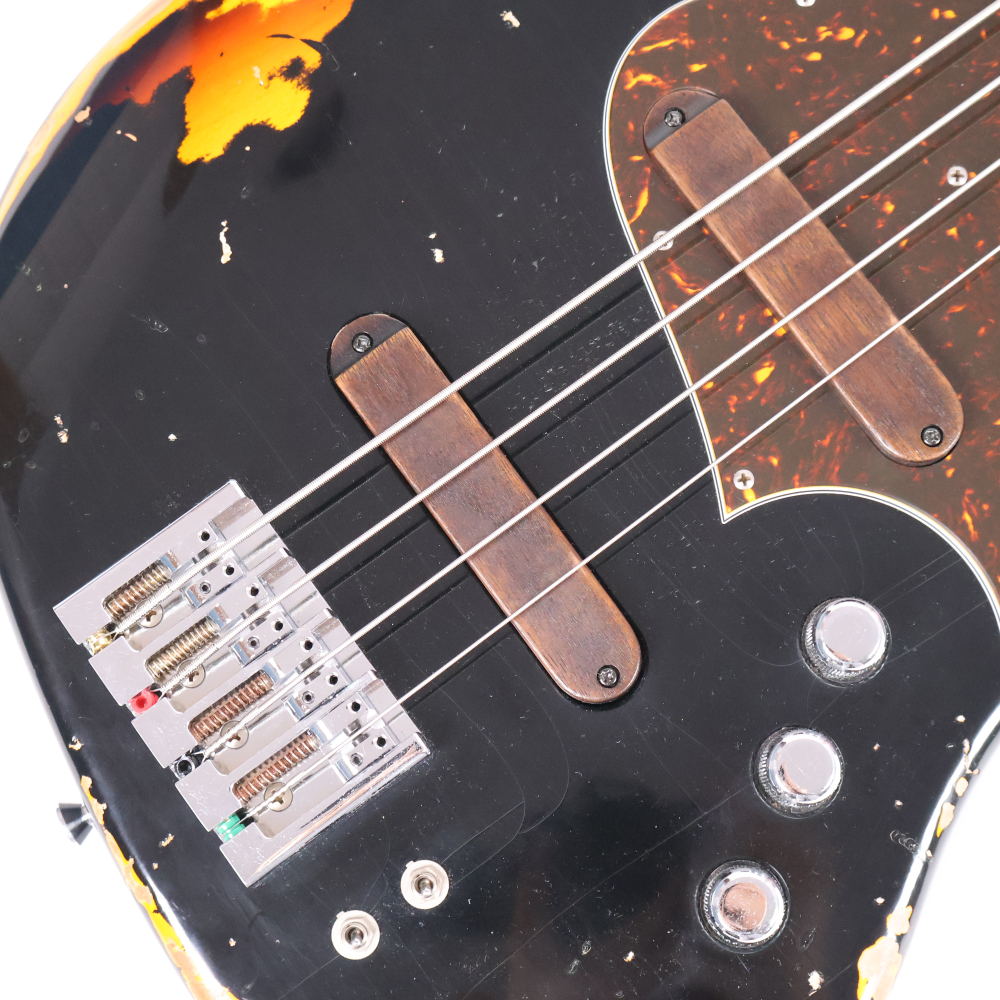 【中古】Xotic エキゾチック XJ-1T 4st Black over 3 tone Burst Heavy Aged エレキベース 詳細画像