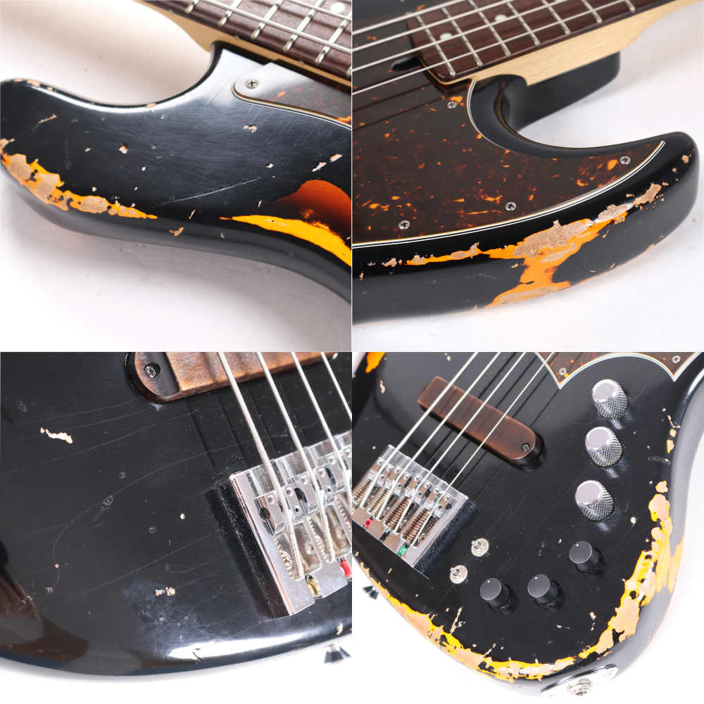【中古】Xotic エキゾチック XJ-1T 4st Black over 3 tone Burst Heavy Aged エレキベース 詳細画像