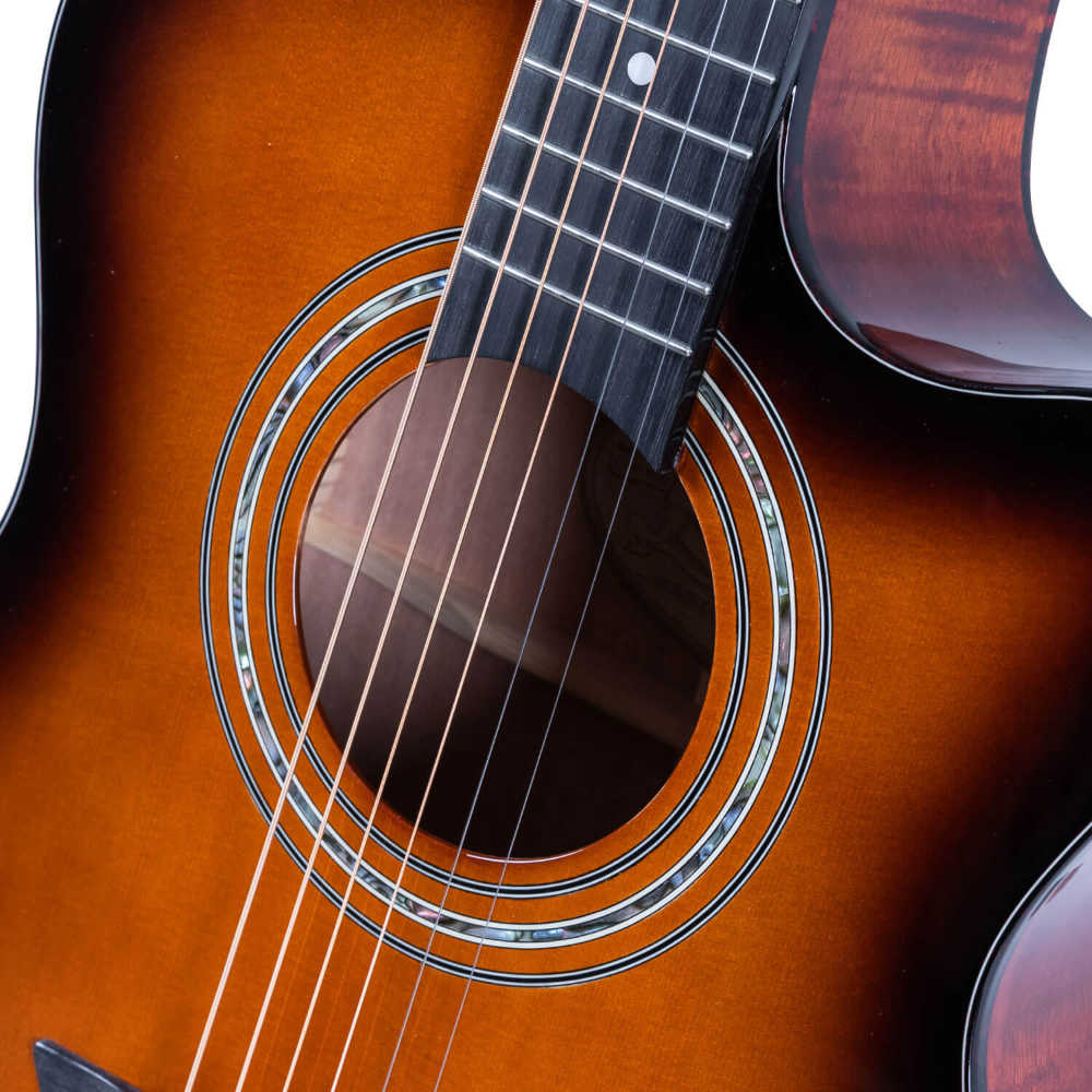 Washburn ワッシュバーン WCG10CE エレクトリックアコースティックギター ホール画像