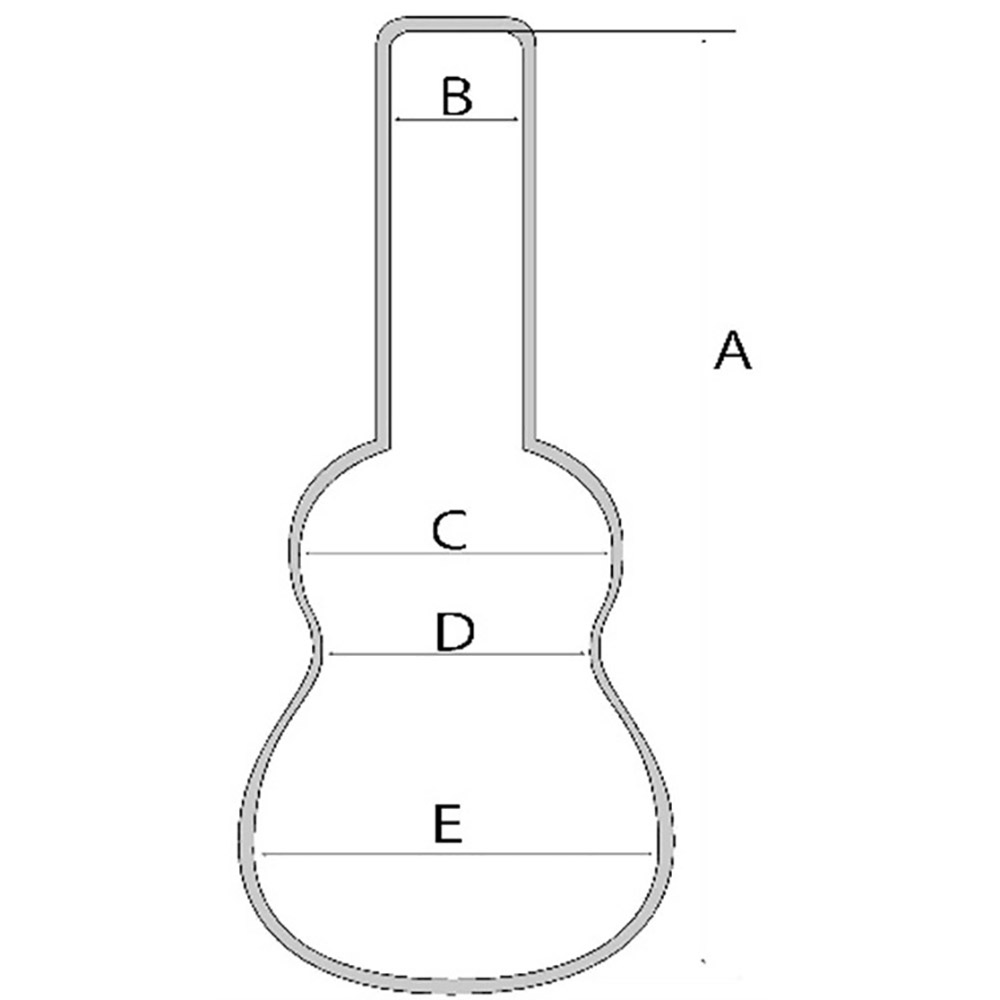 A.A.A. by HOSCO AC-1703 OOOギター用ケース 寸法図
