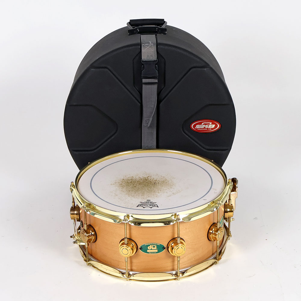 【中古】 スネアドラム dw Craviotto Green Badge Maple 14x5.5 単板メイプルシェル