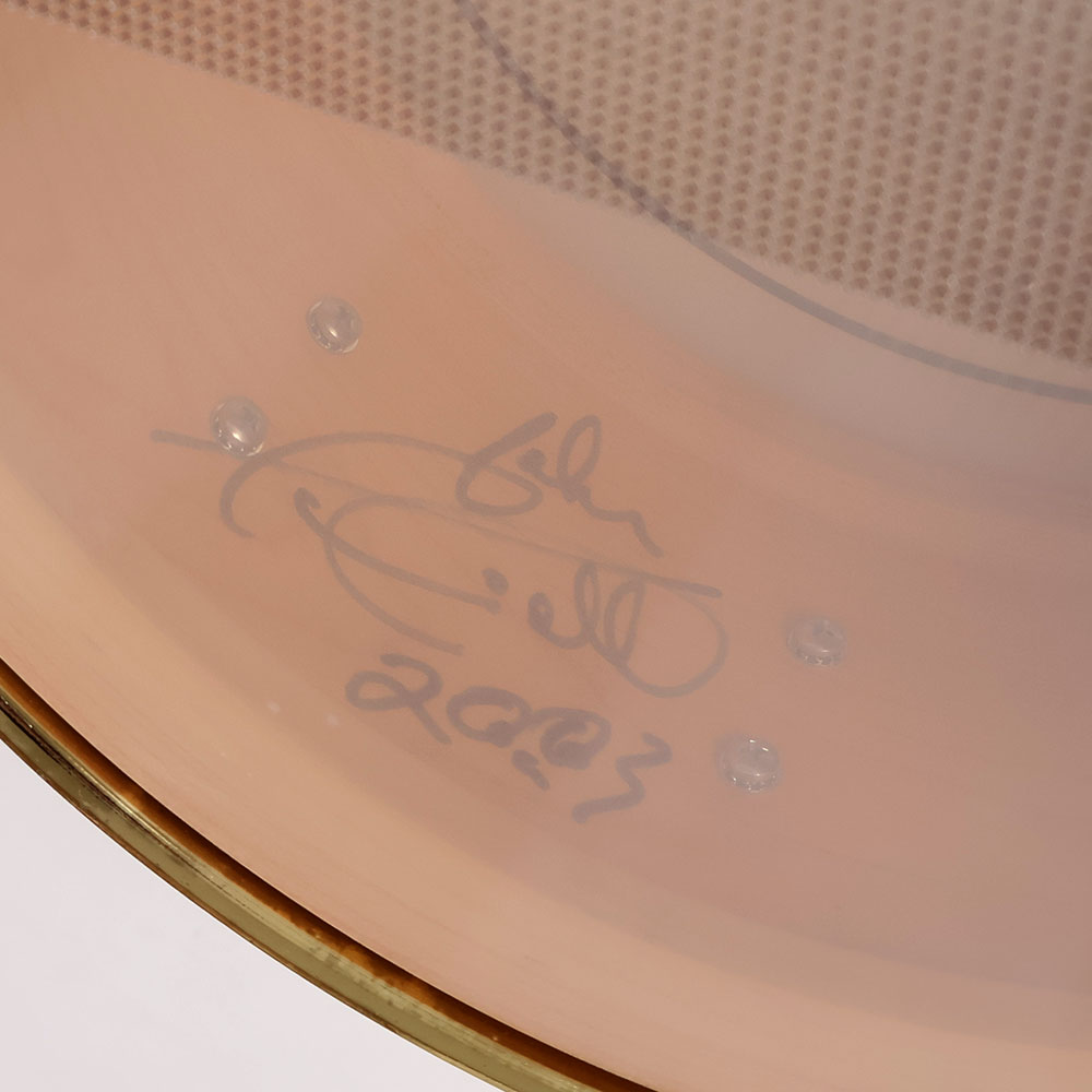 【中古】 スネアドラム dw Craviotto Green Badge Maple 14x5.5 単板メイプルシェル サイン