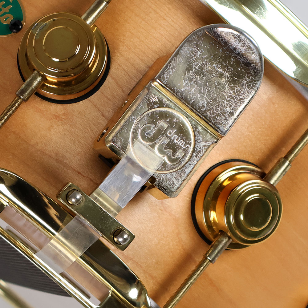 【中古】 スネアドラム dw Craviotto Green Badge Maple 14x5.5 単板メイプルシェル 側面