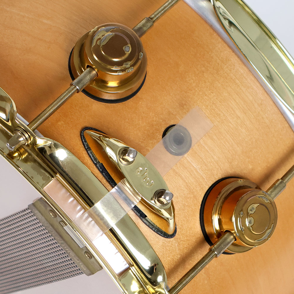 【中古】 スネアドラム dw Craviotto Green Badge Maple 14x5.5 単板メイプルシェル 側面