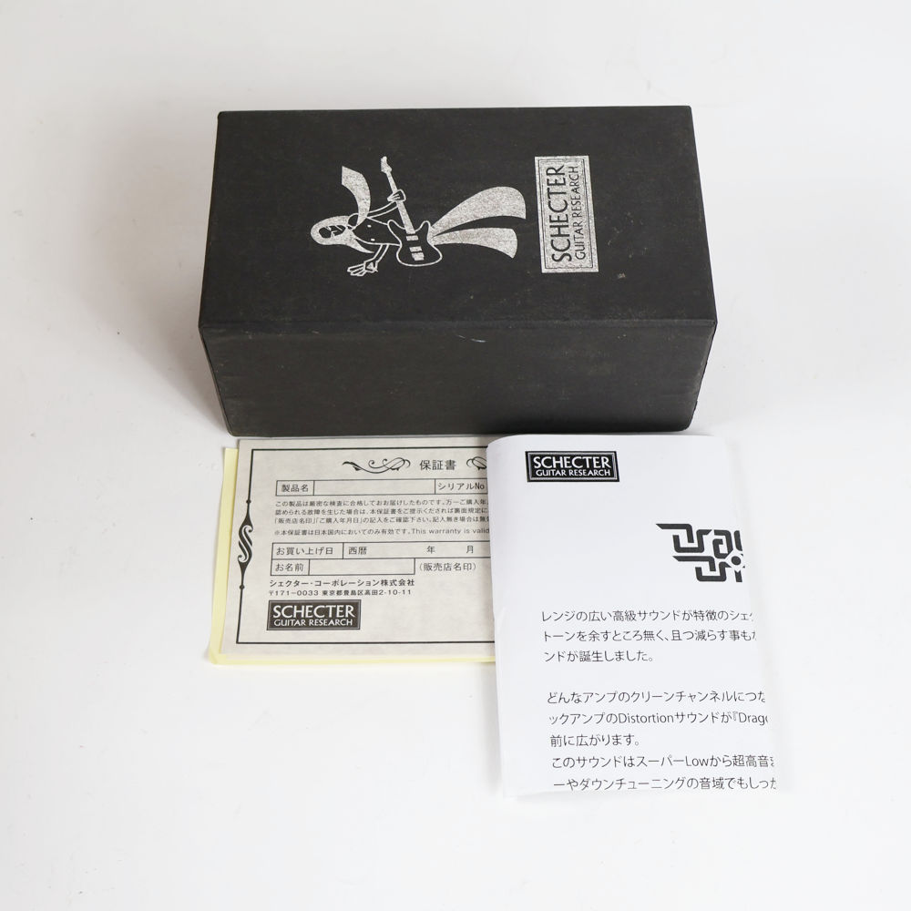 【中古】 ディストーション SCHECTER EF-DD/BLK-LTD Dragon Driver 限定版 小林信一シグネイチャーモデル 付属品