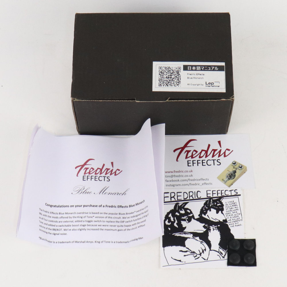 【中古】 Fredric Effects Blue Monarch オーバードライブ ギターエフェクター 付属品