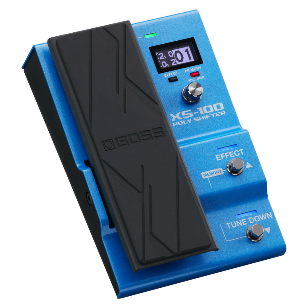 BOSS ボス XS-100 Poly Shifter with Pedal ギターエフェクター ピッチシフター ペダル付き 本体画像 斜め